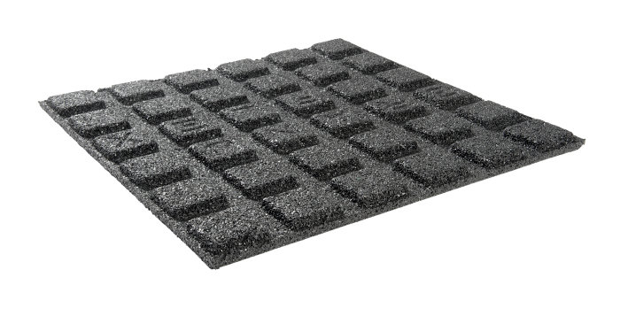 Gummifliser 40 x 40 x 2,5 cm